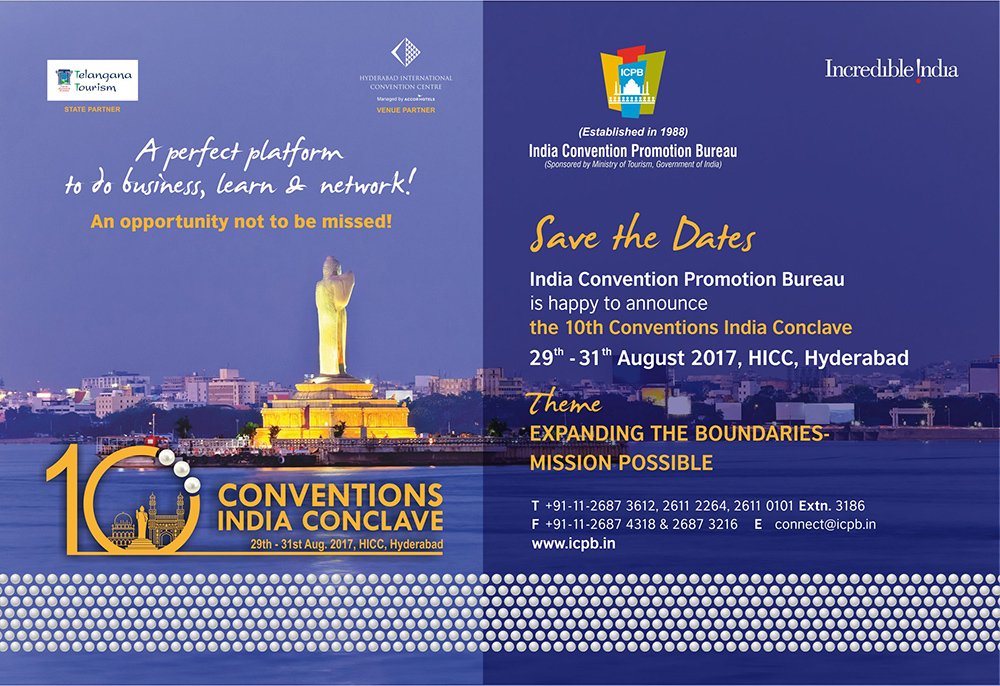 10th Conventions India Conclave — 29-31 August 2017 at HICC, Hyderabad